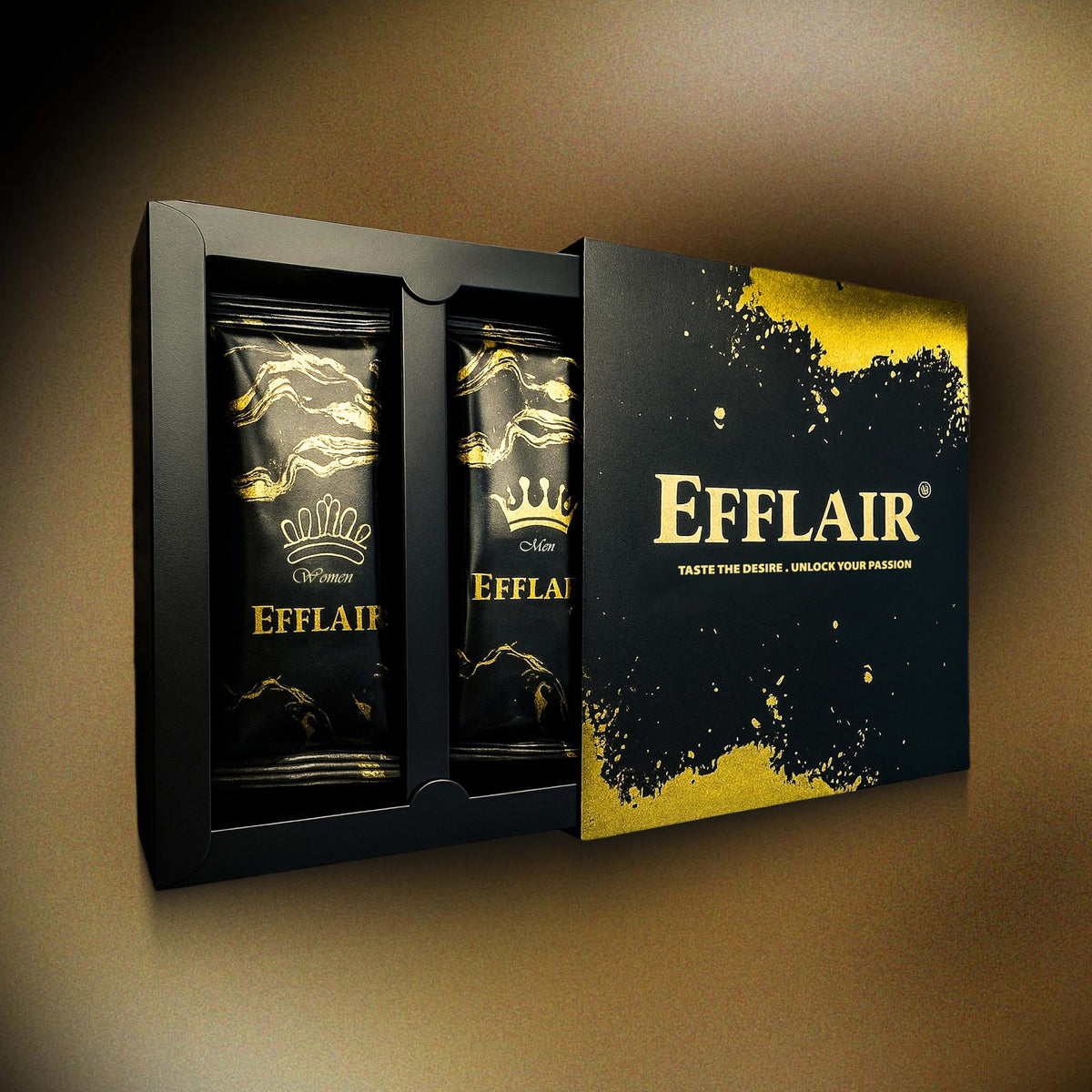 Efflair Premium Chocolate for Men & Women | Indulgence with Natural Herbs | Romantic Gift | Gluten-Free & Vegan | 2x20g