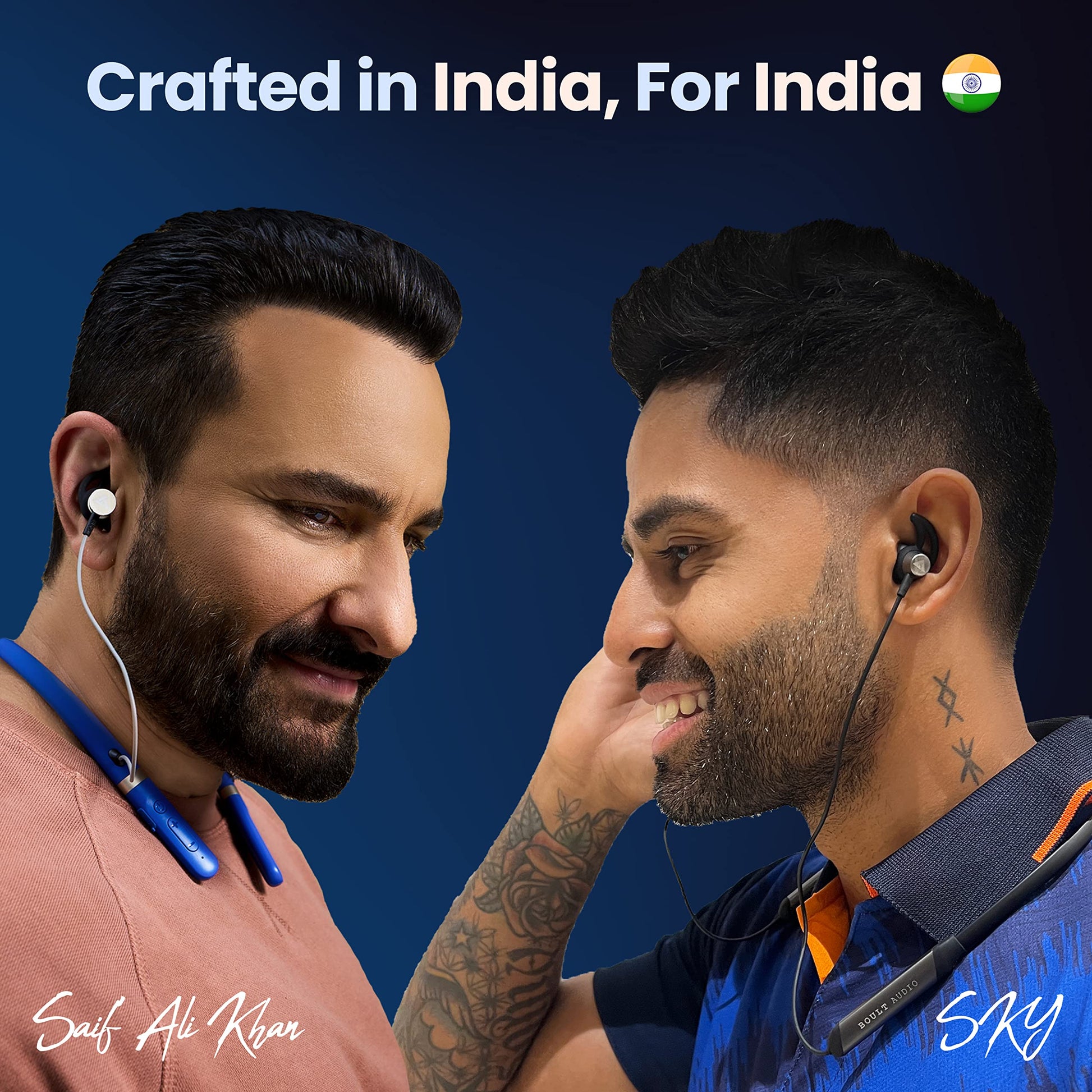 Boult Audio ZCharge Wireless in Ear Bluetooth Neckband with ENC Mic, 40H Playtime, Type-C Fast Charging (10Mins=15Hrs Playtime), Dual Pairing, Made in India, Biggest 14.2mm Drivers Ear Phones (Blue)