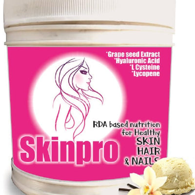 Develo Skin & Hair Nutritional Protein Supplement Powder for Healthy Hair, Glowing Skin & Nails - Enriched with Biotin, Hyaluronic Acid for Men & Women - 500g Vanilla
