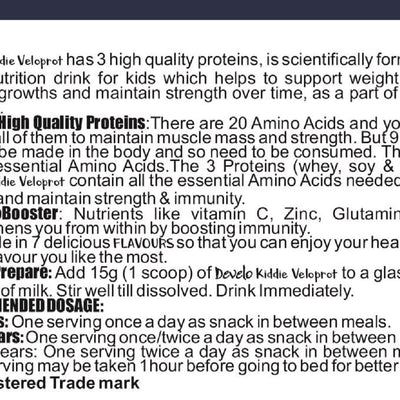 Develo Weight & Height Gainer Protein Powder for Kids, 2-12 years & Teenagers, Boys & Girls - 500g Kesar Badam