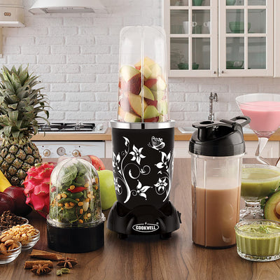 Cookwell Nutri Blender (5 Jar 3 Blade, Black)