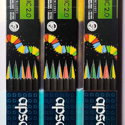 Apsara Matt Magic Extra Dark Pencils - Pack Of 3