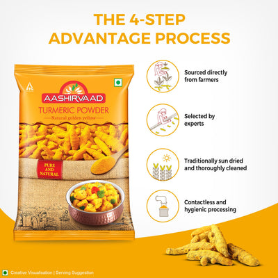 Aashirvaad Powder, Turmeric, 100g Pouch