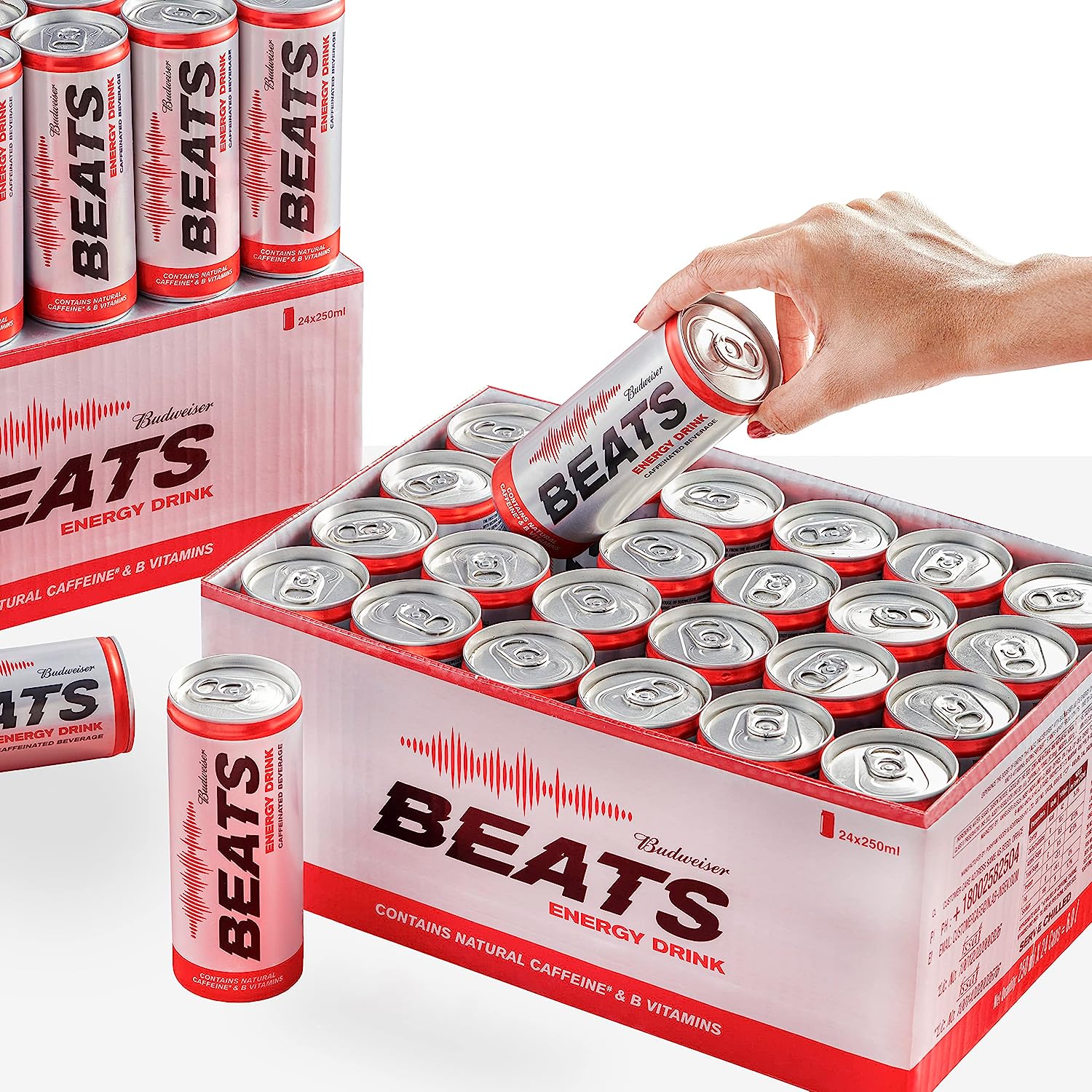 Budweiser Beats Energy Drink - Pack of 24 - 250ml each