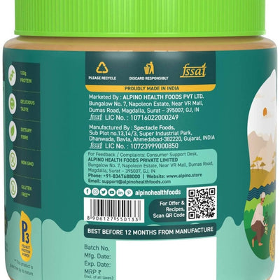Alpino Organic Natural Peanut Butter Smooth