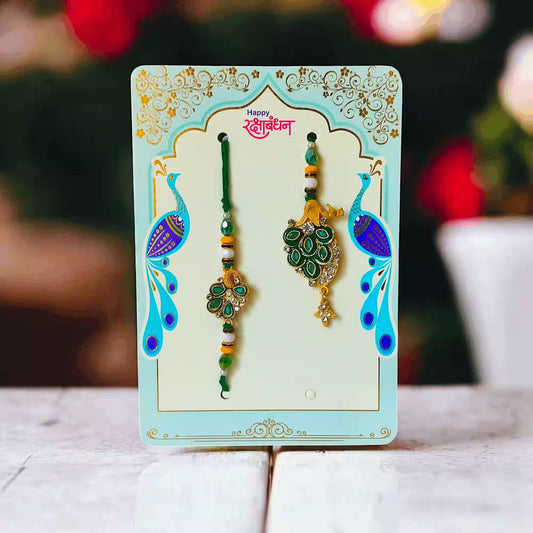 Beautiful Couple Rakhi- Rakhi and Lumba For Bhaiya & Bhabhi