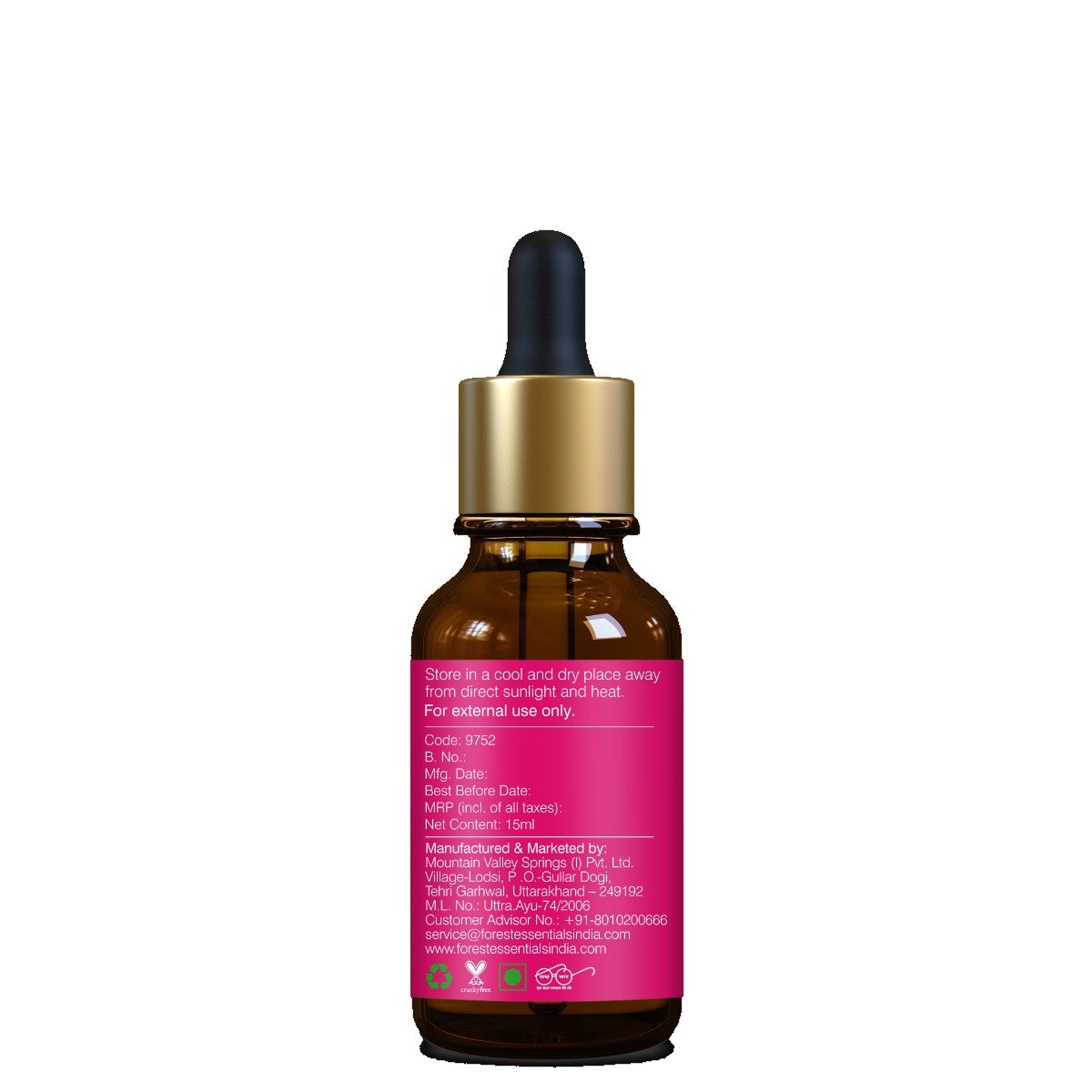 Forest Essentials Blended Diffuser Oil Kannauj Rose