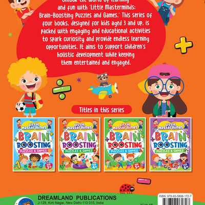 Dreamland Publications Little Masterminds: Brain Boosting Puzzles & Games Activity Book for Kids Age 4 and Up