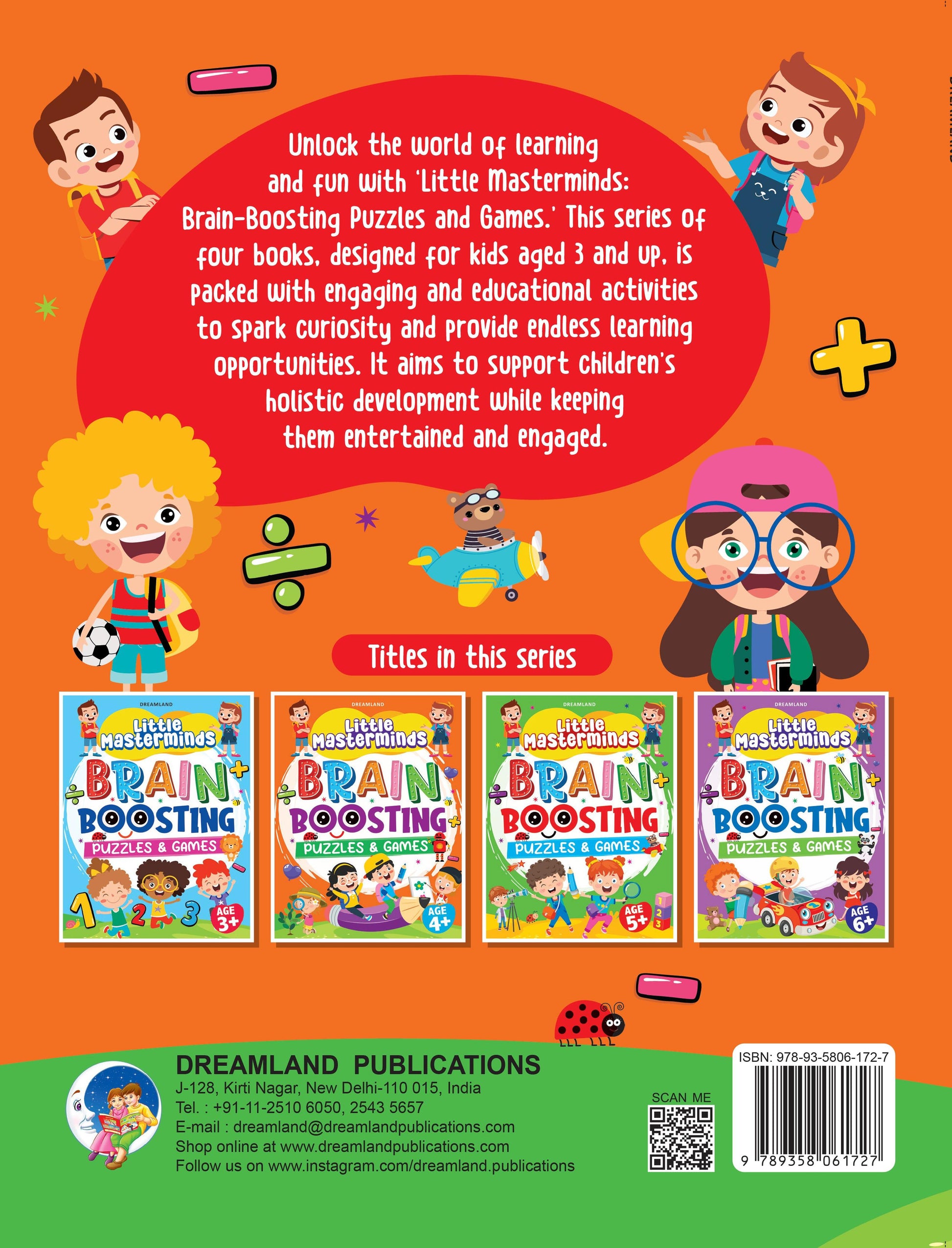 Dreamland Publications Little Masterminds: Brain Boosting Puzzles & Games Activity Book for Kids Age 4 and Up