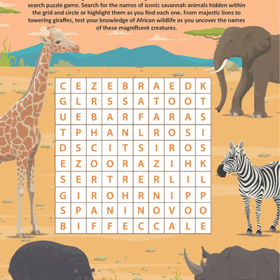 Dreamland Publications Wildlife Wonders Activity Book for Kids Age 5 -10 years