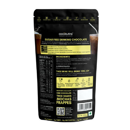 Cocosutra Lite - Focus - Sugar Free Drinking Chocolate Mix
