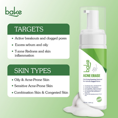 Bake Acne Erase Foaming Face Wash