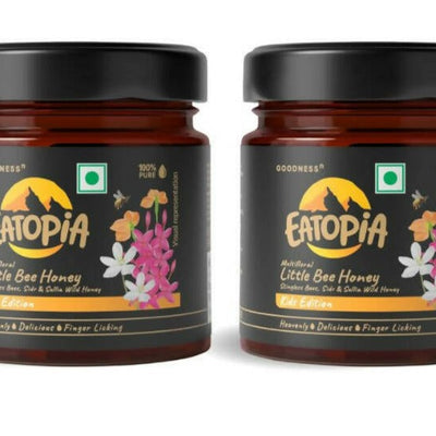 Eatopia Little Bee, Stingless Bees Natural Honey for Kids - Sidr & Sullia Honey