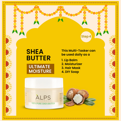 Alps Goodness Bridal Glow Kit (Beetroot Powder, Rose Water, Rosemary Water, Gold Facial Kit & Shea Butter)