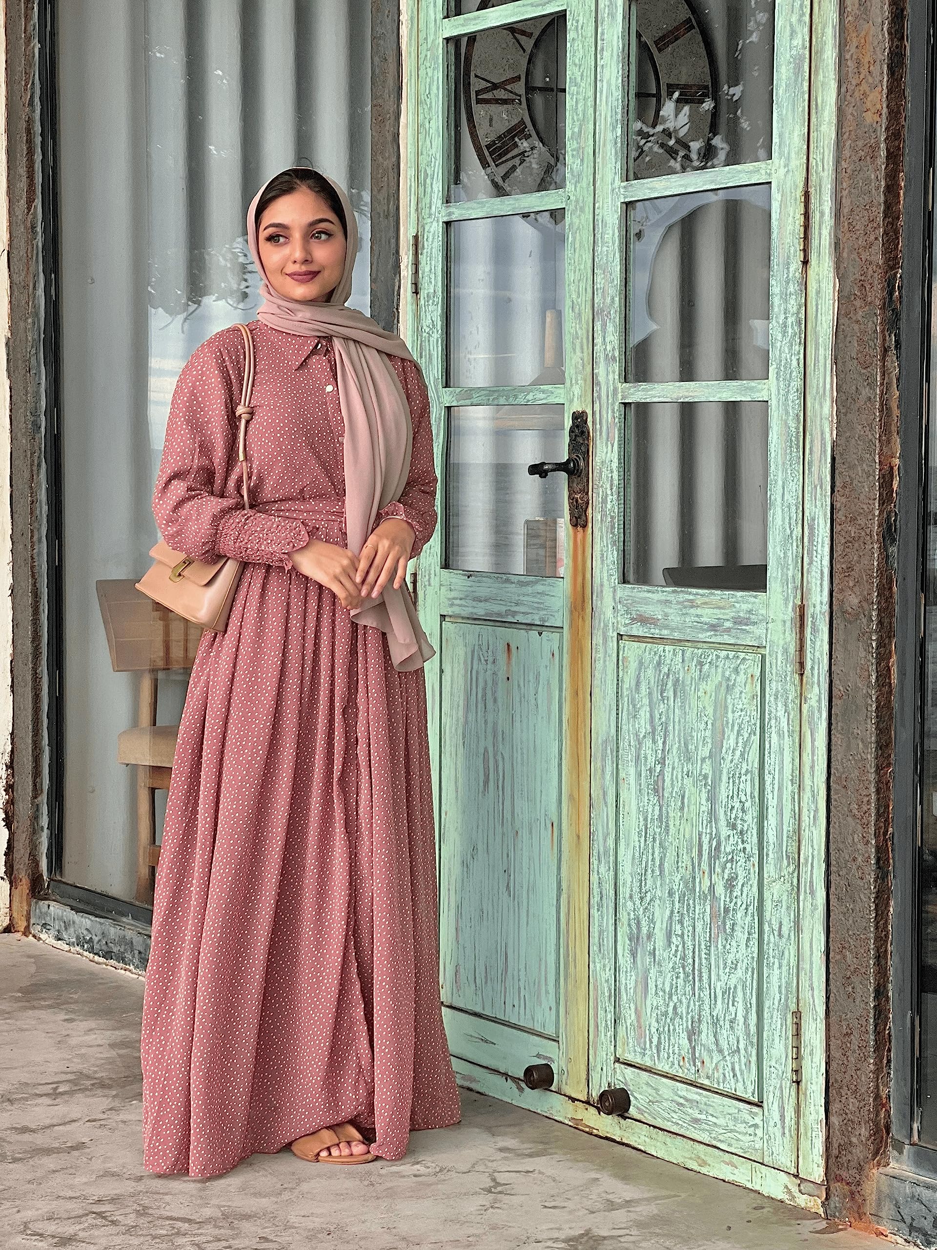 BHAVYATA Abaya Dress for Women's Stitched Burqa Dress for Girl's and Women Abaya Casual Wear for Women's (XL) (2XL)