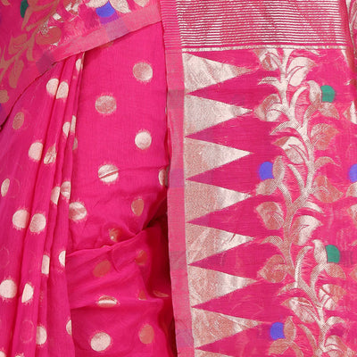 CRAFTONI Allover Exclusive Women's Cotton Silk Dhakai Soft Jamdani Sarees