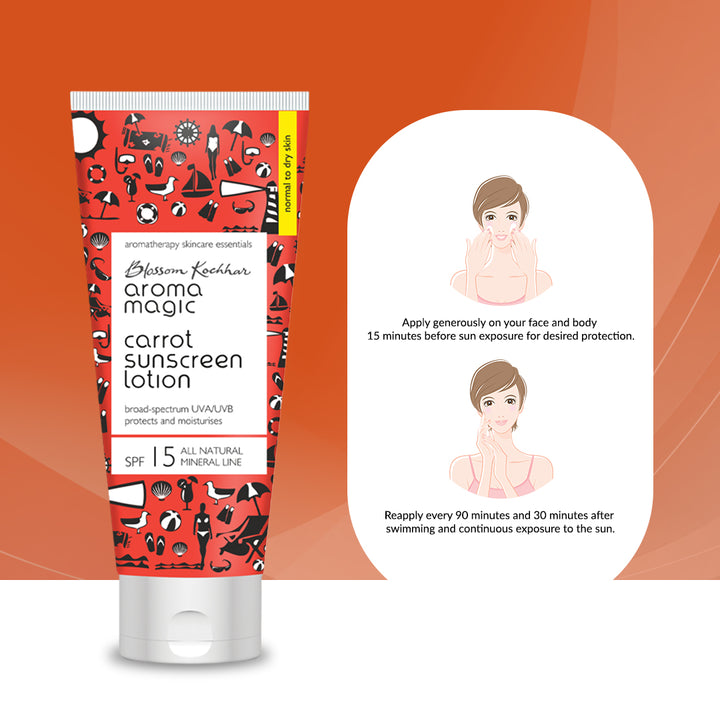 Aroma Magic Carrot Sunscreen Lotion (SPF 15)