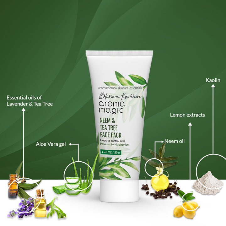 Aroma Magic Neem & Tea Tree Face Pack - Niacinaamide