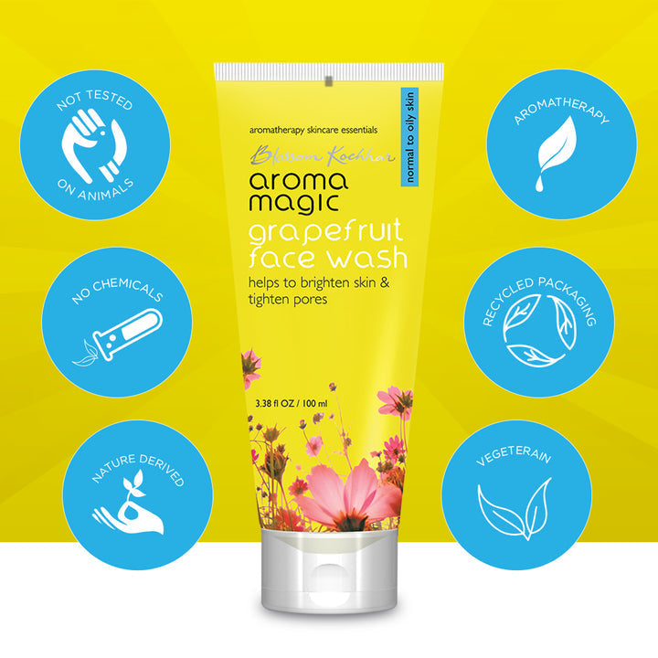 Aroma Magic Grapefruit Face Wash Skin Brightening and Pore Tightening