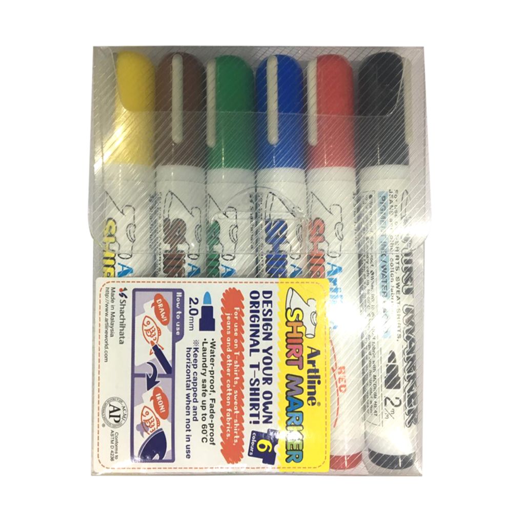 Artline T-Shirt Marker (Wallet Of 6)