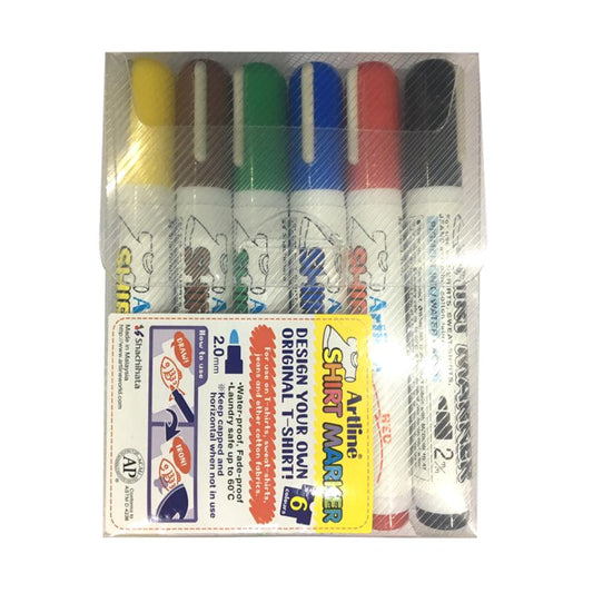 Artline T-Shirt Marker (Wallet Of 6)