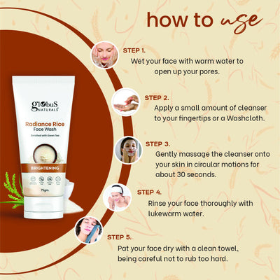 Globus Naturals Radiance Rice Face Wash