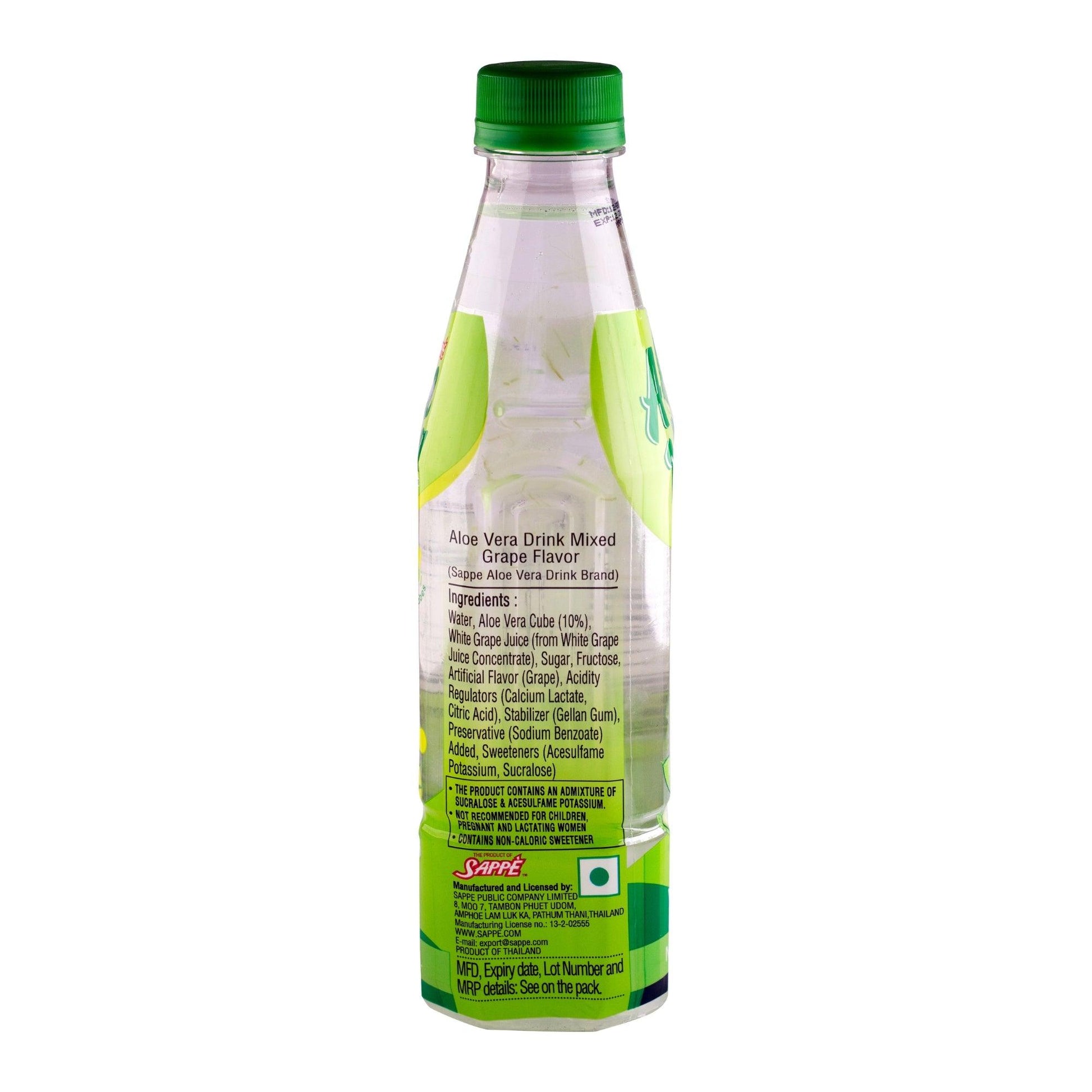 Aloe Vera Drink 365ml | Grape Flavour with 10% Aloe Vera Cubes | Ready to Drink