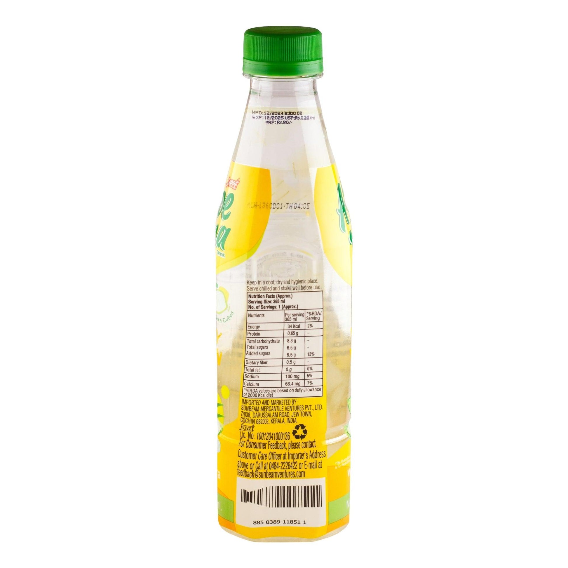 Aloe Vera Drink 365ml | Honey Lemon Flavour with 10% Aloe Vera Cubes | Ready to Drink