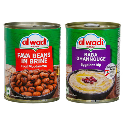 Foul Moudammas (Egyptian Recipe)400g|Baba Ghannouge (Eggplant Dip)385g|Combo Of 2