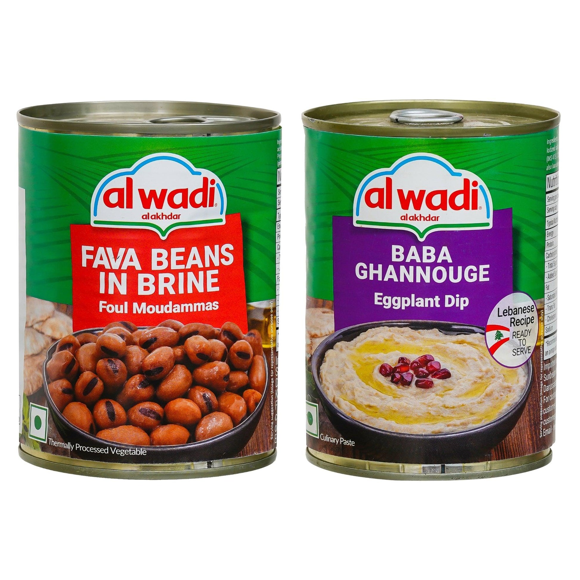 Foul Moudammas (Egyptian Recipe)400g|Baba Ghannouge (Eggplant Dip)385g|Combo Of 2