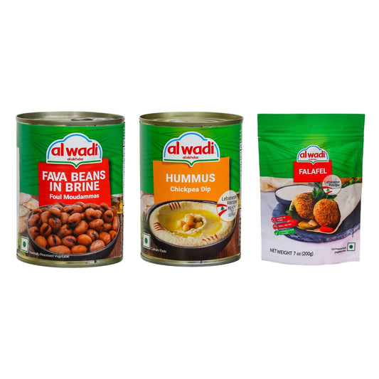 Foul Moudammas(Egyptian)400g|Hummus(Chickpea Dip)400g|Falafel(Lebanese)200g|Combo Of 3