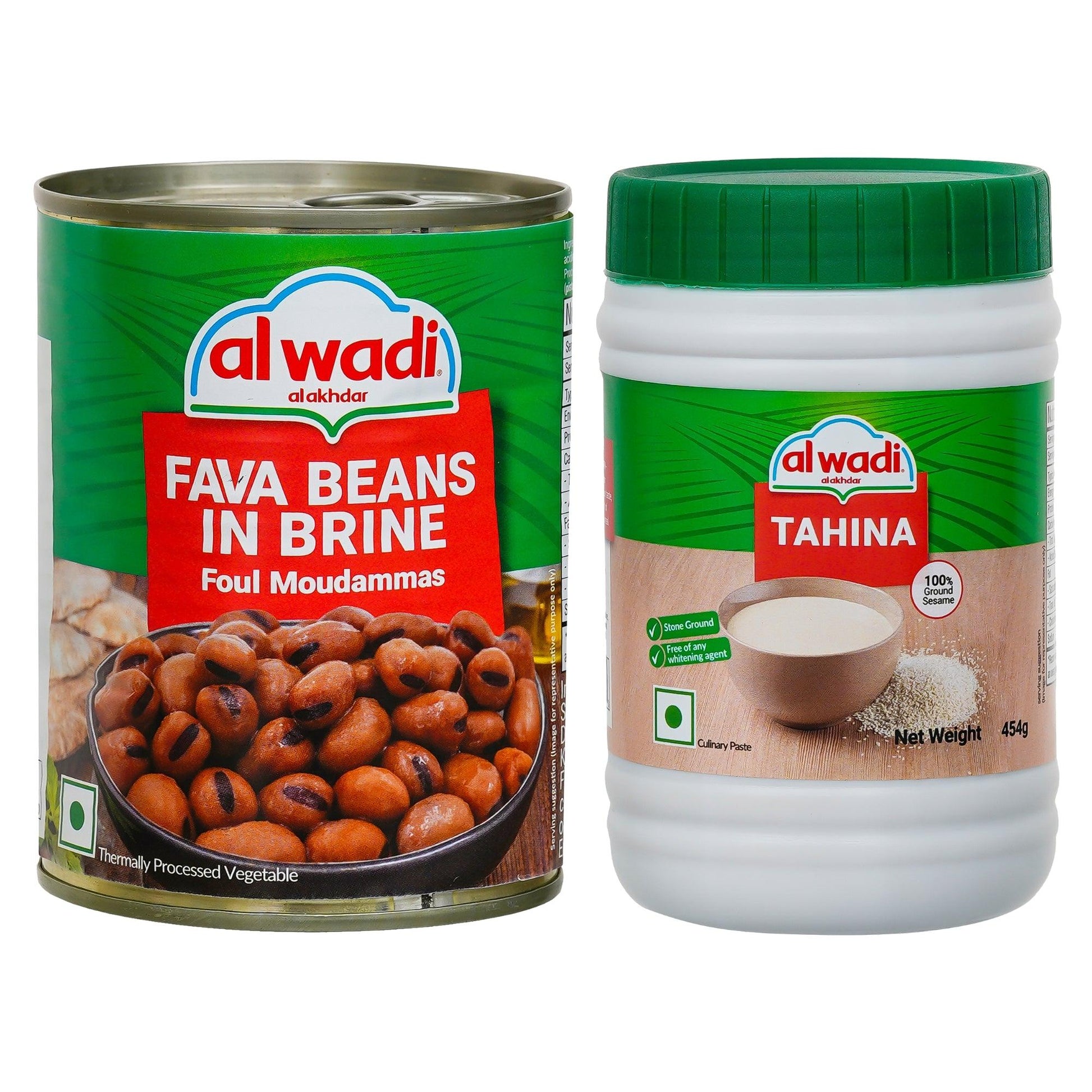 Foul Moudammas (Egyptian Recipe)400g|Tahina (Ground Sesame Paste)454g|Combo Of 2