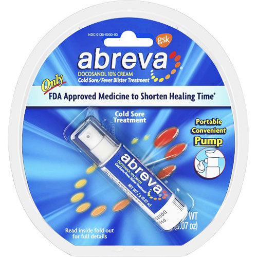 Abreva Cold Sore / Fever Blister Treatment Pump