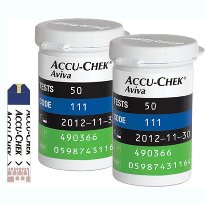 Accu-Chek Aviva Plus Blood Glucose Test Strips, 100 Count