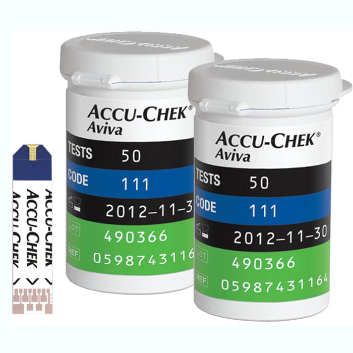 Accu-Chek Aviva Plus Blood Glucose Test Strips, 100 Count