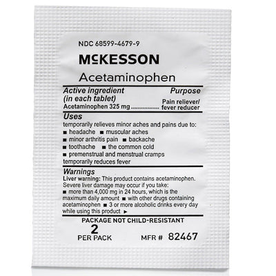 Acetaminophen 325 mg Unit Dose Tablets (250 x 2 Packs)