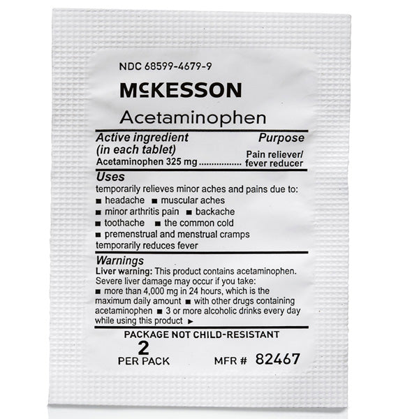 Acetaminophen 325 mg Unit Dose Tablets (250 x 2 Packs)