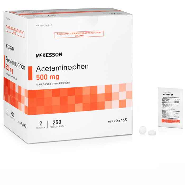 Acetaminophen Extra-Strength 500 mg Unit Dose Tablets 250 x 2's