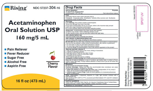 Acetaminophen Oral Solution 160 mg/5 mL, Low Strength for Kids, Pain & Fever Reliever, Cherry Flavor 118 mL