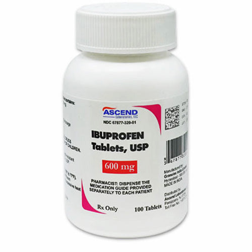 Ibuprofen 600 mg Tablets by Ascend Laboratories 100 Count (RX)