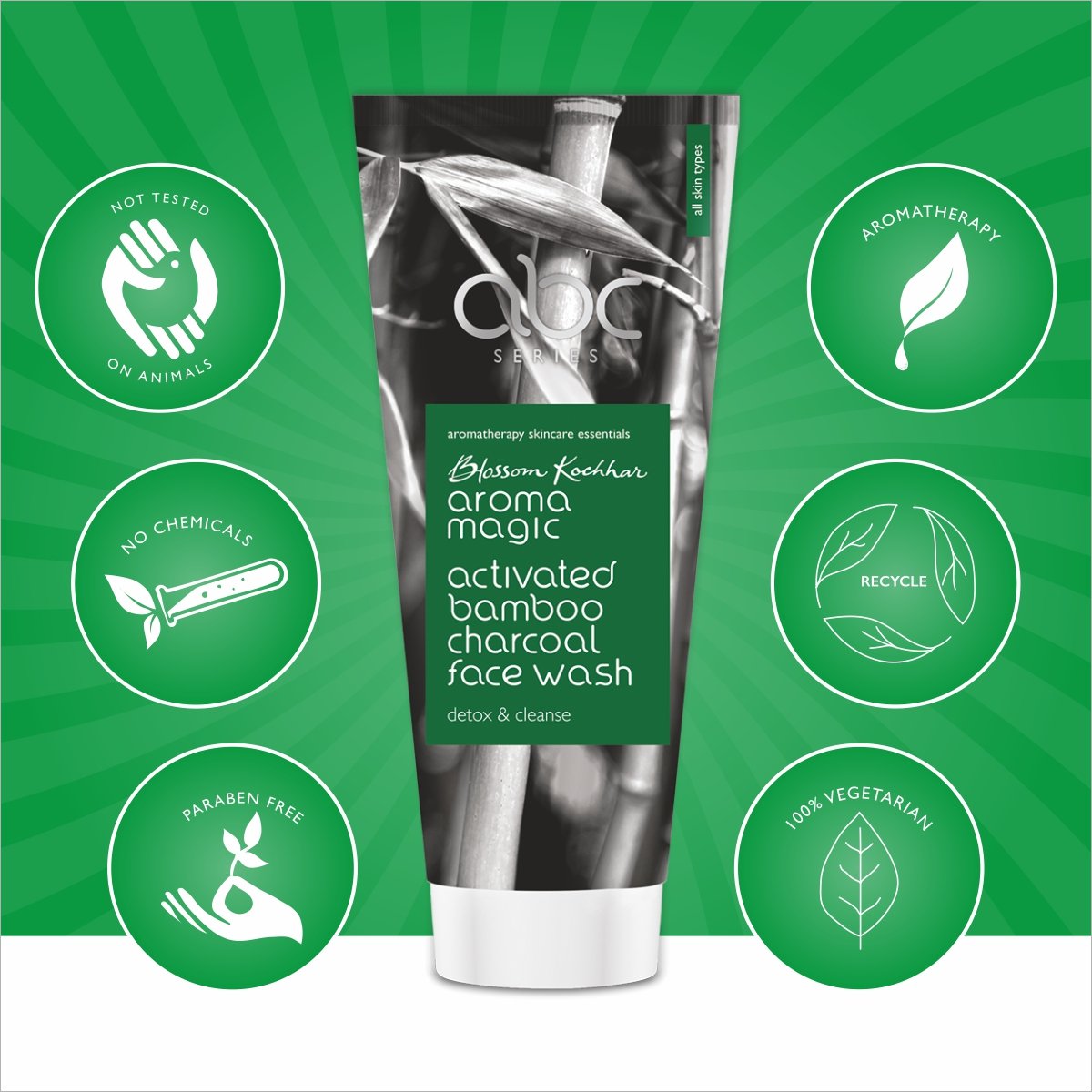 Aroma Magic Activated Bamboo Charcoal Face Wash (100 ml)