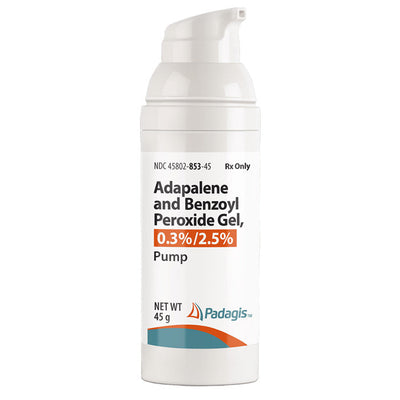 Adapalene and Benzoyl PeroxidTopical Gel Pump Bottle 0.3%/2.5% (Rx)