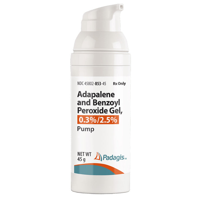 Adapalene and Benzoyl PeroxidTopical Gel Pump Bottle 0.3%/2.5% (Rx)