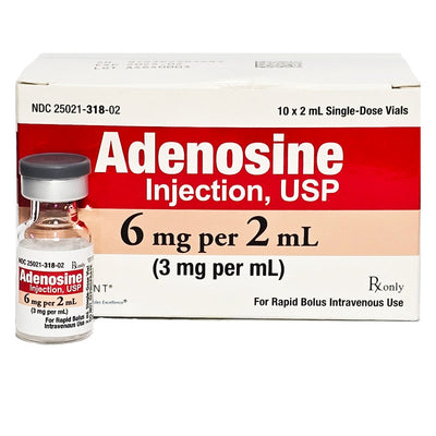 Adenosine Injection for SVT 3 mg/mL Antiarrhythmic Emergency Medication 2 mL Vial (EACH) (Rx)