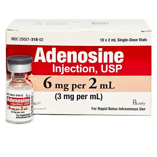 Adenosine Injection for SVT 3 mg/mL Antiarrhythmic Emergency Medication 2 mL Vial (EACH) (Rx)