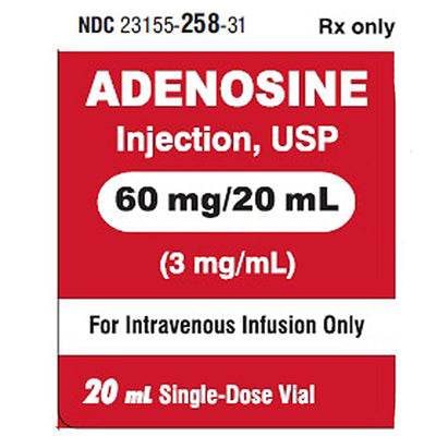 Adenosine Injection 60 mg Per 20 mL Single Dose Vial 20 mL by Avet Pharma (Rx)