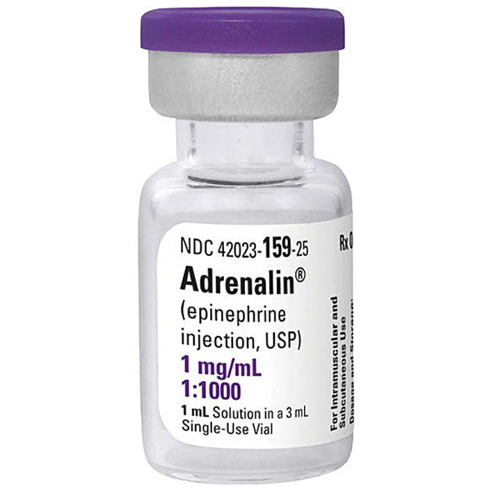 Adrenalin Epinephrine Injection 1:1000 For Anaphylaxis 1 mg Vial - Each (Rx)