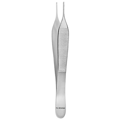 Adson Tissue Forceps, Stainless Steel 4 3/4", 1 x 2 teeth