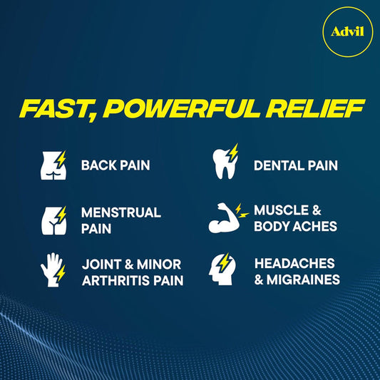 Advil Dual Action Tablets Ibuprofen with Acetaminophen Per Dose for 8 Hours Relief, 18/Bottle