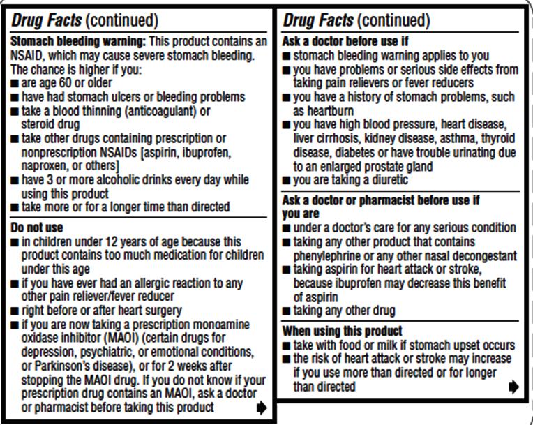 Advil Sinus Congestion and Pain Relief Medicine, Ibuprofen 200mg, (10 Count)